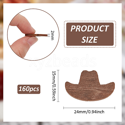 160Pcs Unfinished Wooden Pieces WOOD-BC0001-31A-1