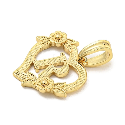 Heart Brass Pendants KK-I714-04G-R-1