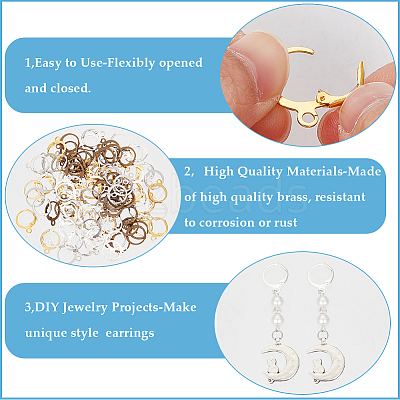 120Pcs 4 Colors Brass Leverback Earring Findings KK-SP0001-02-1