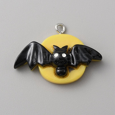 Opaque Resin Pendants RESI-WH0001-04D-1