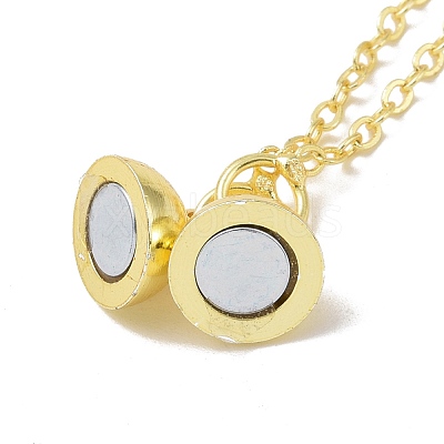 Brass Magnetic Clasp with Cable Safety Chain KK-F839-036G-1