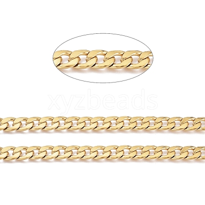 3.28 Feet Ion Plating(IP) 304 Stainless Steel Cuban Link Chains X-CHS-D032-02G-1