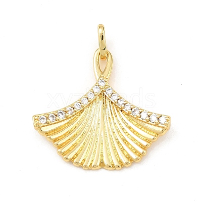 Brass Micro Pave Cubic Zirconia Pendants KK-K411-08G-1