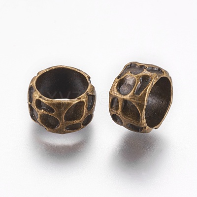 Rondelle Tibetan Style Alloy Beads X-MLF10982Y-NF-1