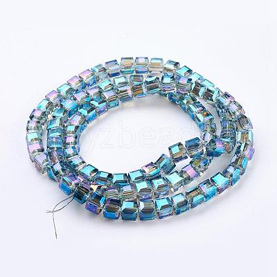 Electorplated Glass Beads EGLA-E006-1J-1