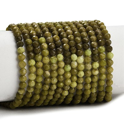 Gradient Color Natural Yellow Green Opal Beads Strands GG-CBA9722-A01-4mm-1