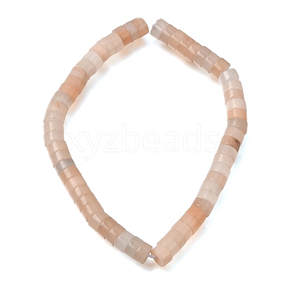 Natural Peach Moonstone Beads Strands GG-CBA8682-B07-1