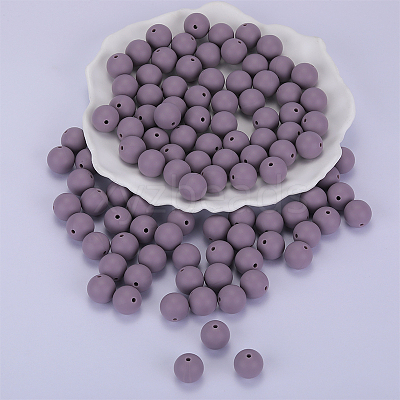 Round Silicone Focal Beads SI-JX0046A-102-1