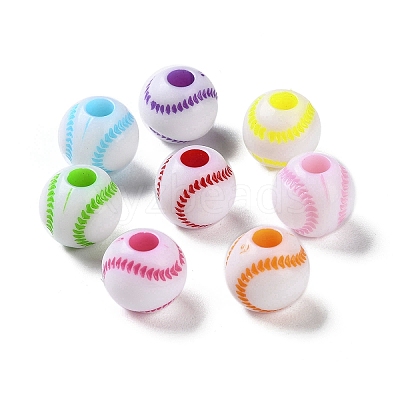 Opaque Acrylic European Beads SACR-P031-25A-1