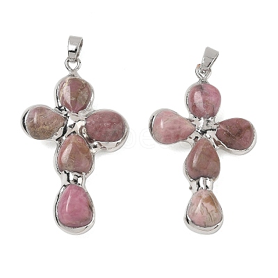 Natural Rhodonite Pendants GG-CBA9F30-02P-14-1