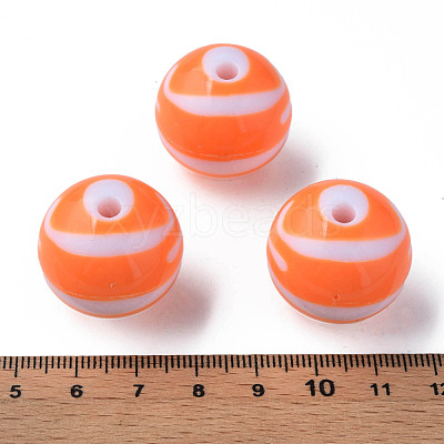 Opaque Striped Acrylic Beads MACR-S373-27C-04-1