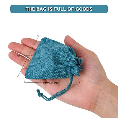 Burlap Packing Pouches Drawstring Bags ABAG-Q050-7x9-17-1