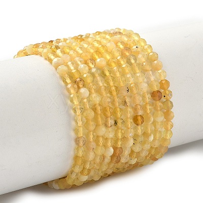 Natural Yellow Opal Beads Strands G-F509-07-3mm-02-1