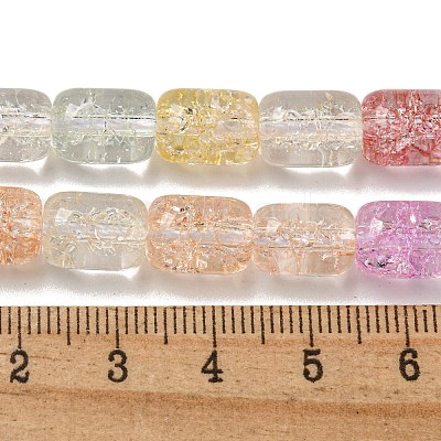 Transparent Crackle Glass Beads Strands GLAA-NH0001-04A-1