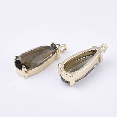 Transparent Glass Pendants X-GLAA-T007-22A-1