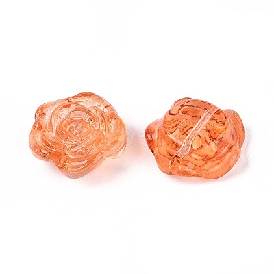 Baking Paint Transparent Glass Beads DGLA-N018-01H-1