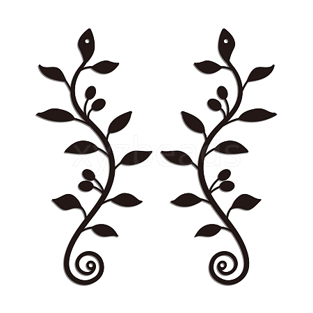 2Pcs Iron Wall Art Decorations HJEW-WH0067-231-1