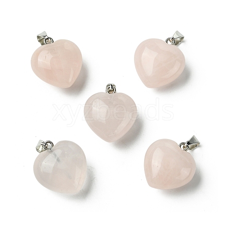 Natural Rose Quartz Pendants G-F820-10A-08-1