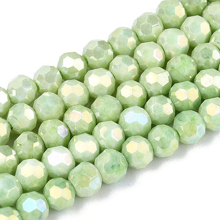 Anti-Tarnish Electroplate Glass Beads Strands EGLA-T021-4mm-15-09-1