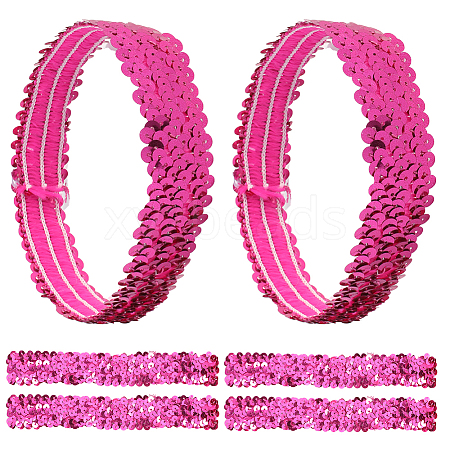 GORGECRAFT Wide Stretch Sparkling Headband OHAR-WH0001-07F-1