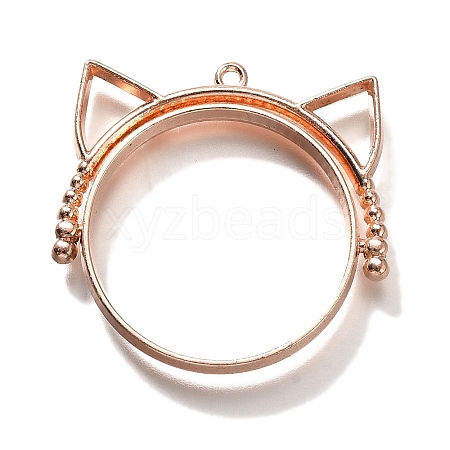 Alloy Open Back Bezel Pendants PALLOY-I223-06RG-1