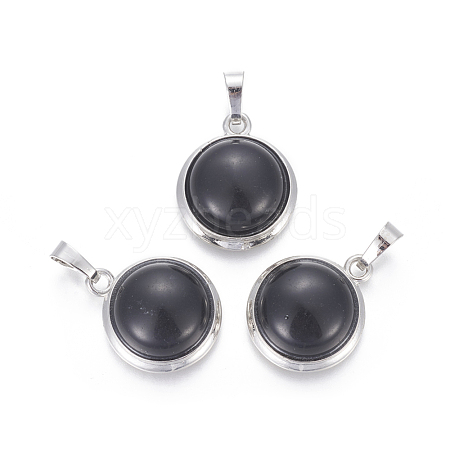 Natural Agate Pendants G-L512-B24-1