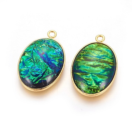 Synthetic Ammolite Pendants G-F610-10G-1