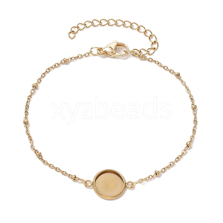 304 Stainless Steel Satellite Chain Bracelet Makings BJEW-JB10587-02-1