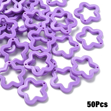 50Pcs Opaque Acrylic Pendants MACR-YW0004-36E-1