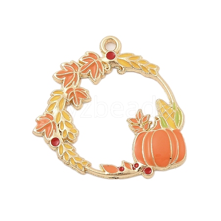 Thanksgiving Day Alloy Enamel Pendants FIND-Z064-03E-1