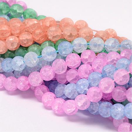 Synthetic Crackle Quartz Bead Strands CCG-K002-6mm-M-1