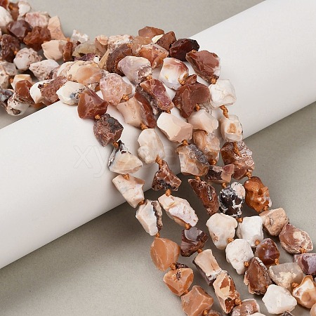 Raw Rough Natural Fire Opal Beads Strands G-C253-02-1