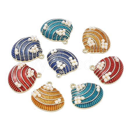 Brass Enamel Pendants KK-Q785-01G-1