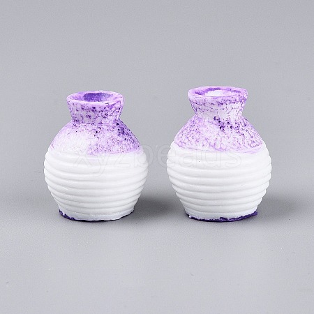 Resin Vase Miniature Flowerpot Ornaments AJEW-WH0251-96E-1