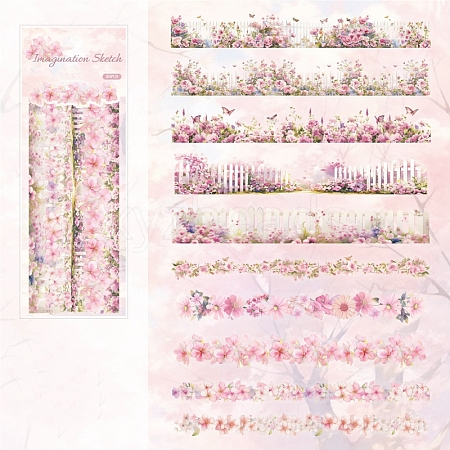 20Pcs Flower PET Self-Adhesive Stickers PW-WGF7BA4-02-1