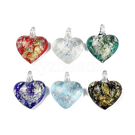 Lampwork Pendants FOIL-K003-02-1