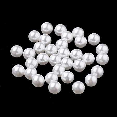 Eco-Friendly Plastic Imitation Pearl Beads X-MACR-S277-3mm-D-1