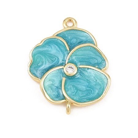 Brass Enamel Connector Charms KK-L275-57G-03-1