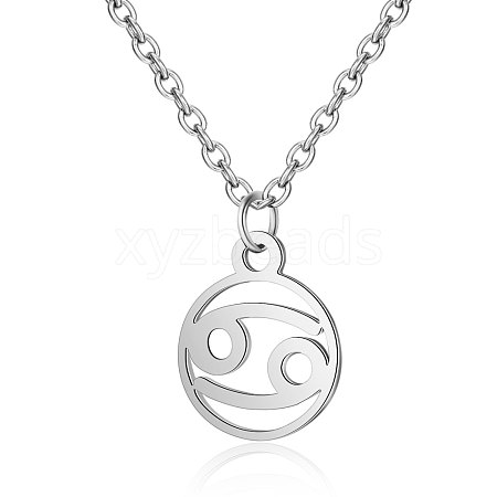 Non-Tarnish 201 Stainless Steel Pendants Necklaces NJEW-S063-TN505-4-1