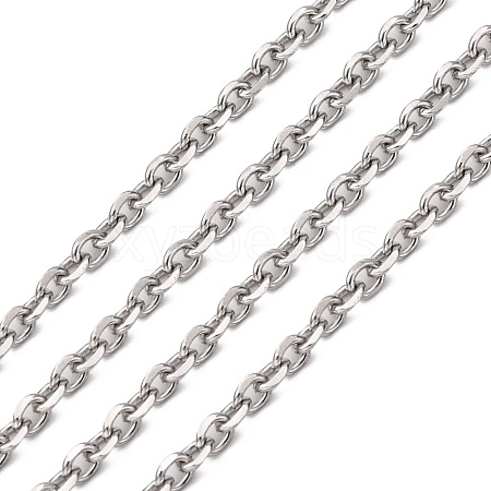 Tarnish Resistant 304 Stainless Steel Cable Chains CHS-K002-28-1