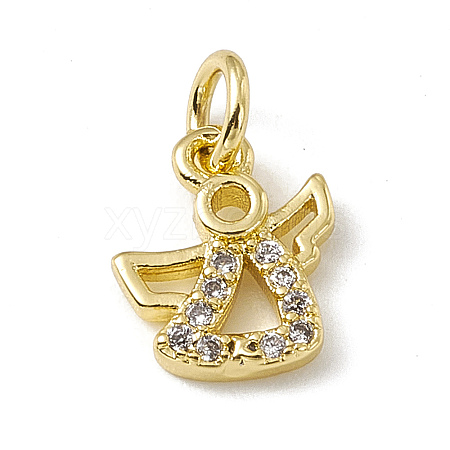 Brass Micro Pave Cubic Zirconia Charms ZIRC-F132-90G-1