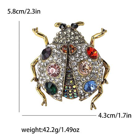 Alloy Rhinestone Brooch for Backpack Clothes PW-WG27B6F-03-1