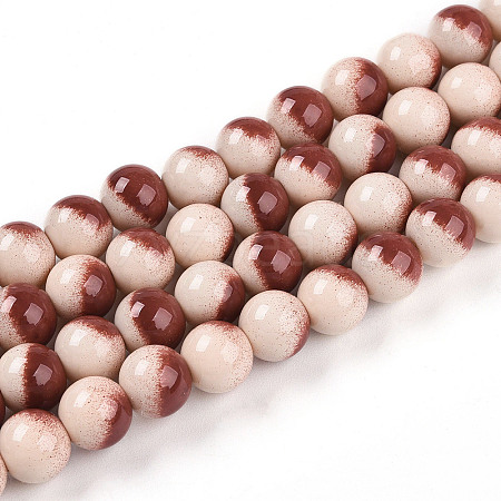 Baking Paint Glass Beads X1-DGLA-N012-8mm-08-1