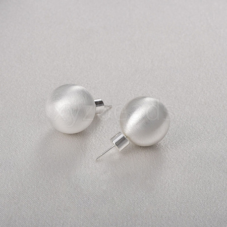 Round Ball Drawbench Brass Ear False Plugs for Women LS-EJEW-G391-24A-S-1