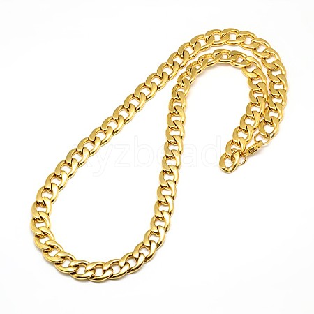 304 Stainless Steel Curb Chain/Twisted Chain Necklaces X-STAS-A028-N127G-1