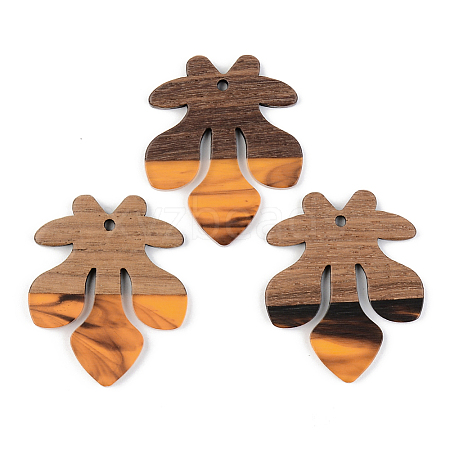 Resin & Walnut Wood Pendants RESI-S389-051A-A01-1