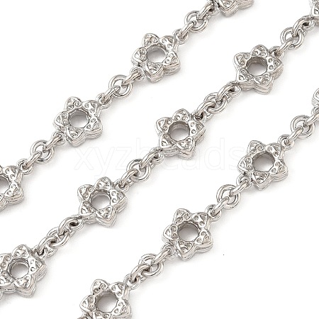 Alloy Flower Link Chains LCHA-L002-03P-1