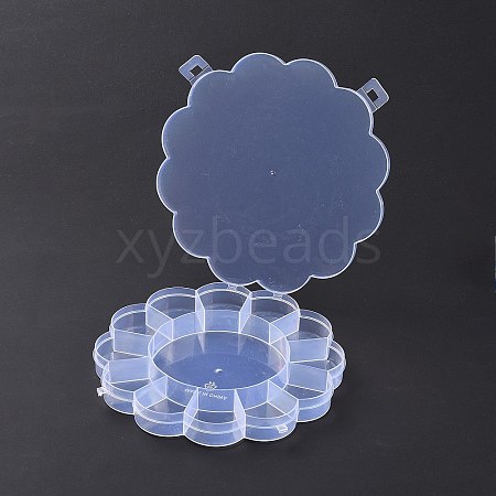 Sunflower Transparent Plastic Bead Containers CON-XCP0001-96-1