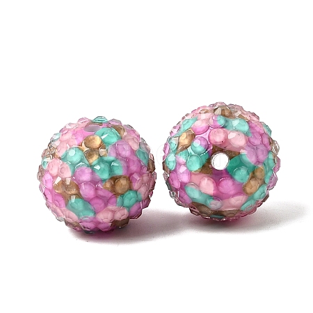 Opaque Acrylic & Resin Rhinestone Beads OACR-G062-02E-1