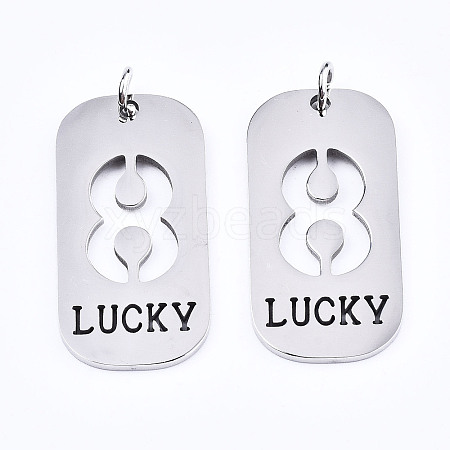 Non-Tarnish 201 Stainless Steel Pendants STAS-T044-220P-8-1